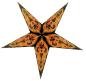 Preview: Baby Sumita Black / Orange - Foldable glowing Paperstar with 5 points, 40 cm